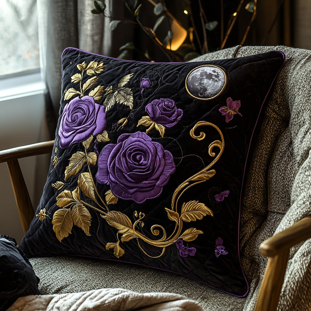 Moon Bloom Quilted Pillow Case Home Decor Pillow Covers Christmas Floral Gifts