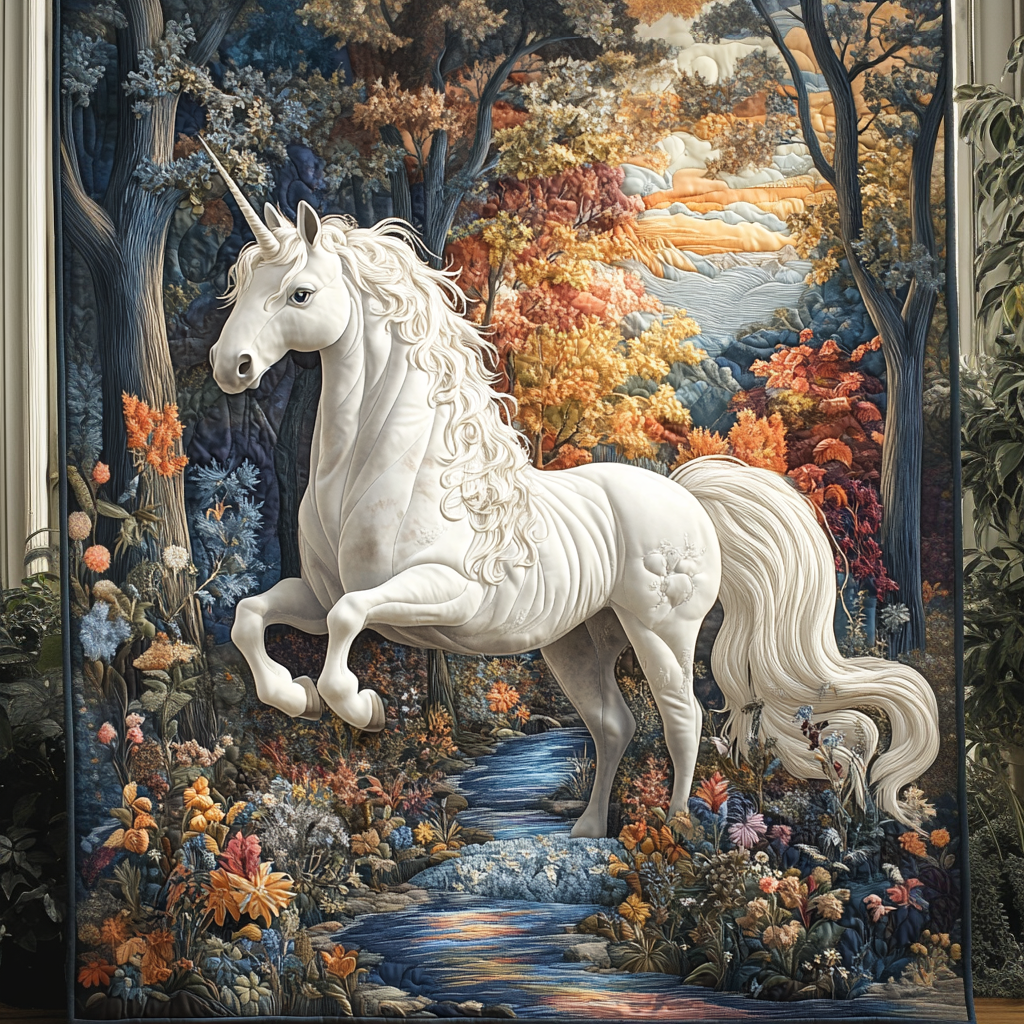 Mystic Moon Unicorn Quilted Blanket Best Couch Throw Blanket Unicorn Birthday Gifts