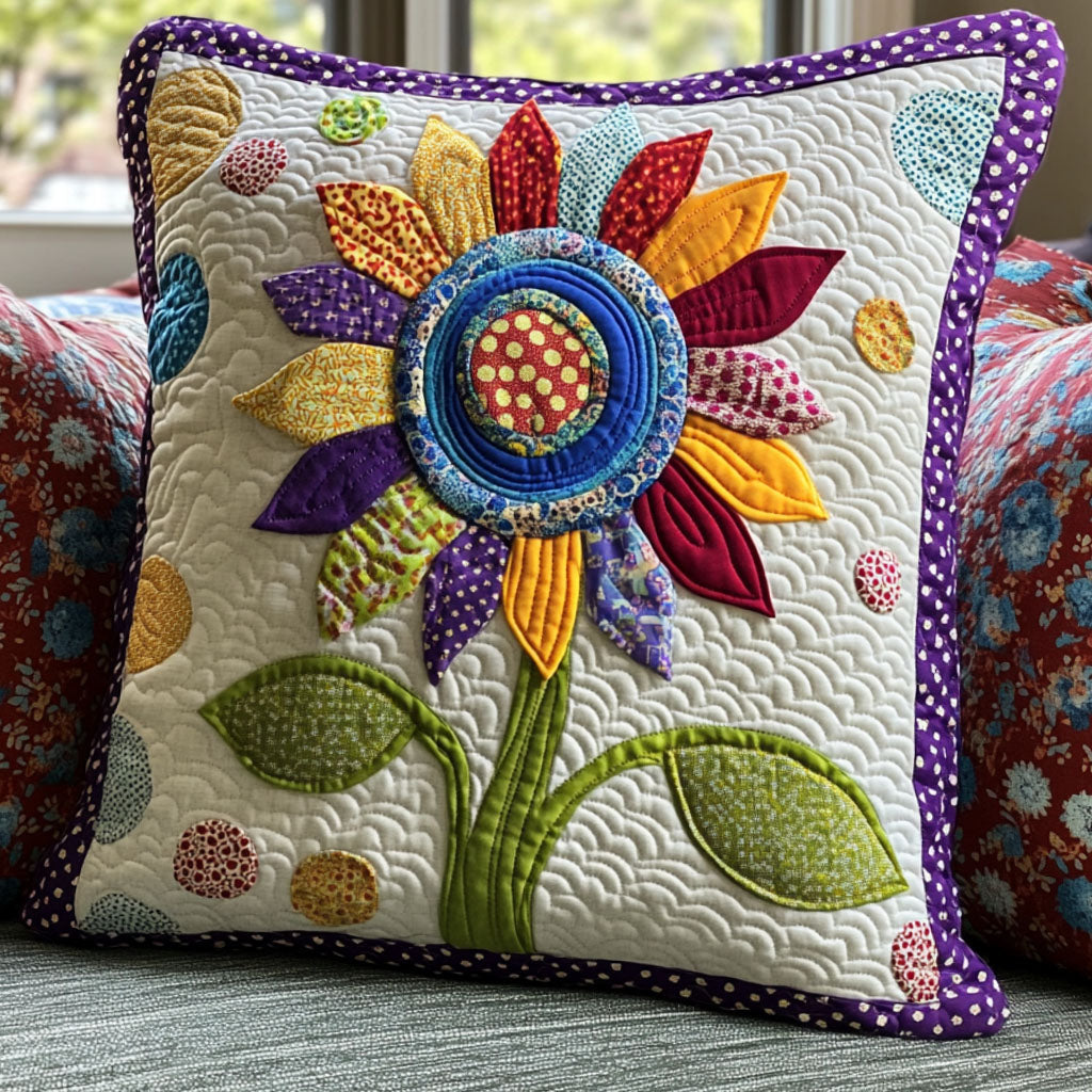 Nature Hug Quilted Pillow Case Decorative Throw Pillow Covers Sunflower Items For Gifts