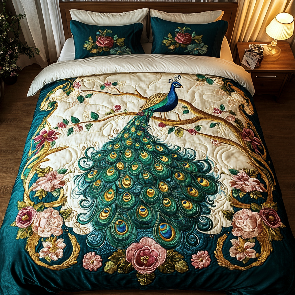 Nature Splendor Quilted Bedding Set Christmas Gifts For Men