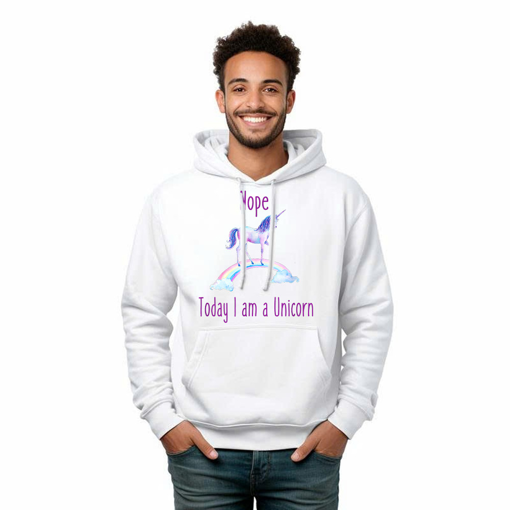 Nope Today I am a Unicorn Hoodie Gifts for Unicorn Lovers Ideas Birthday For Daughter Basgiathsweatshirts - Image 5