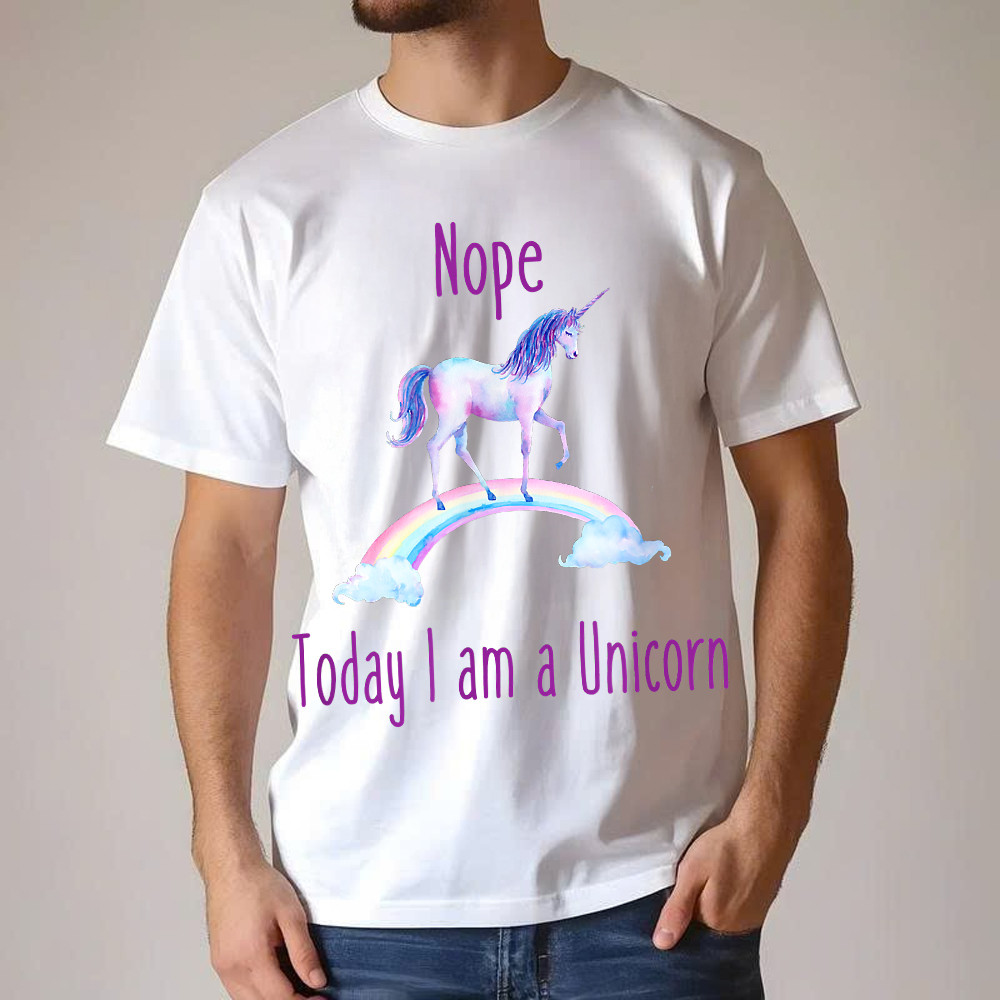 Nope Today I am a Unicorn T Shirt Gifts for Unicorn Lovers Ideas Birthday For Daughter Basgiathsweatshirts - Image 2