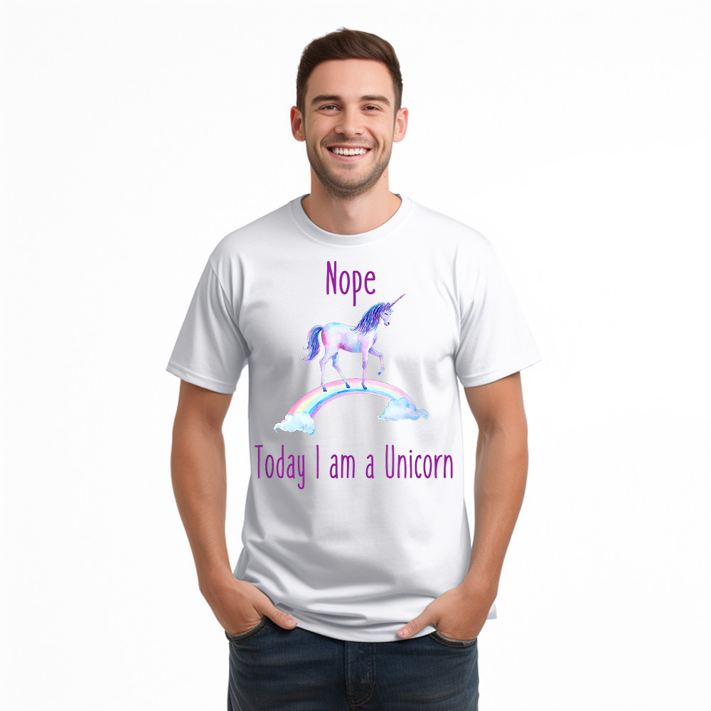 Nope Today I am a Unicorn T Shirt Gifts for Unicorn Lovers Ideas Birthday For Daughter Basgiathsweatshirts - Image 5