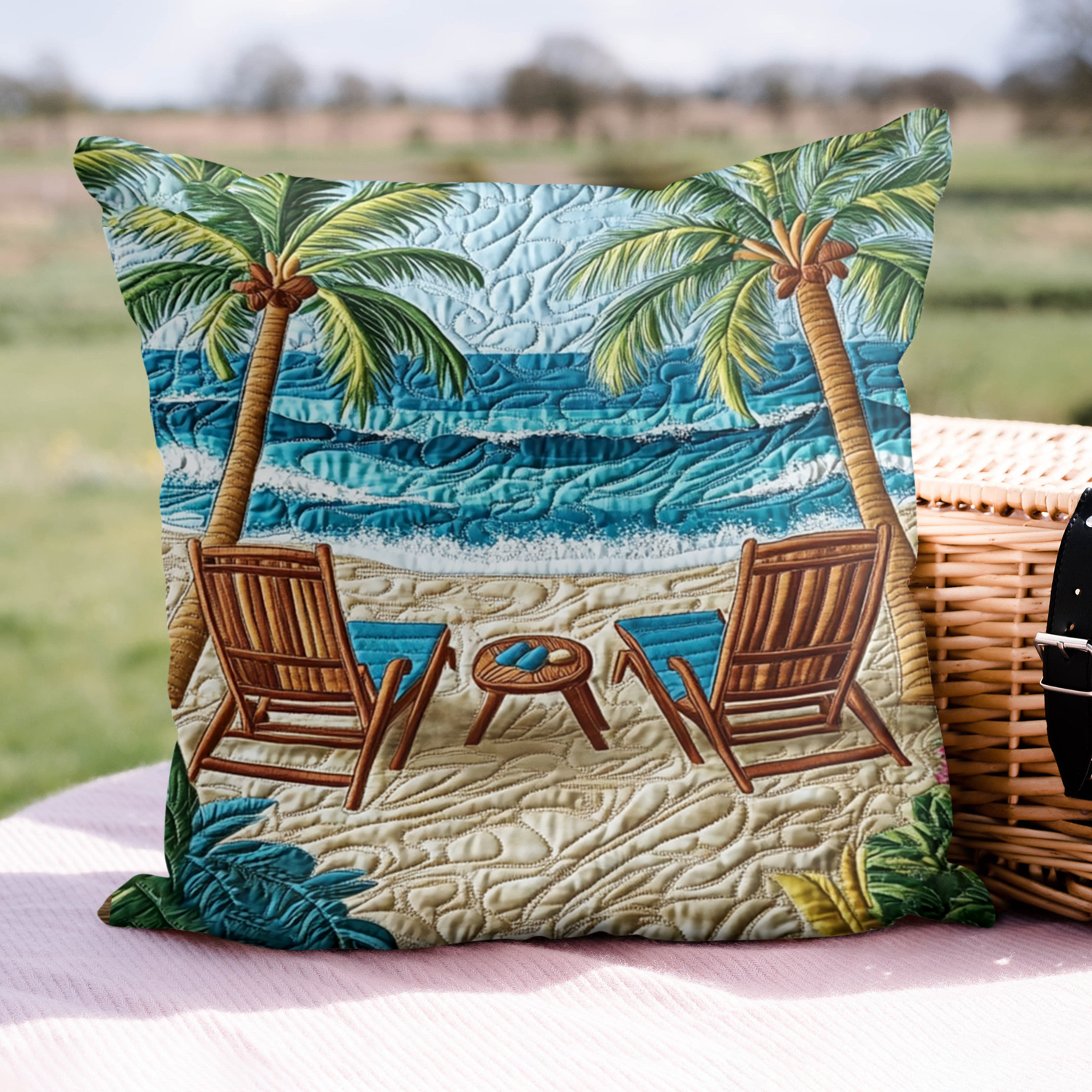 Ocean Retreat Quilted Pillow Case Home Decor Pillow Covers Presents For Ocean Lovers