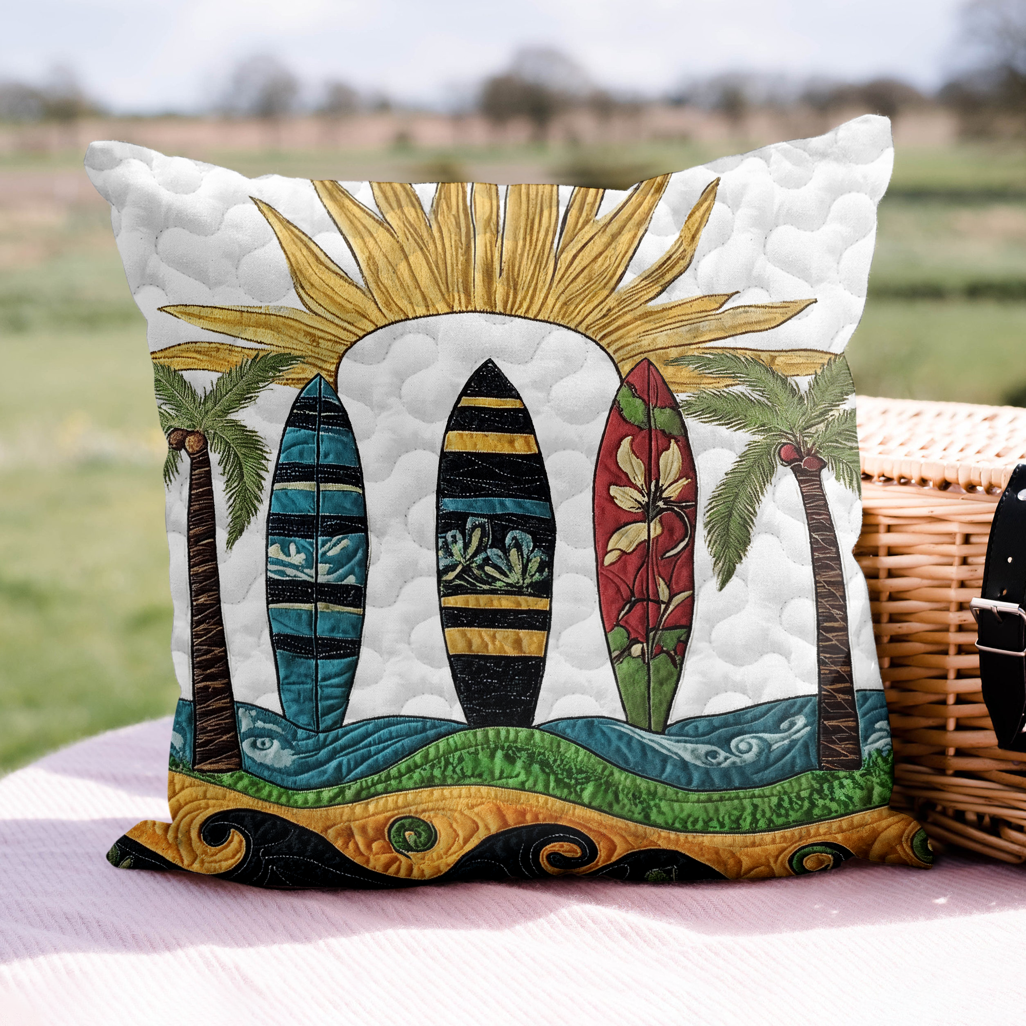 Paradise Bay Quilted Pillow Case Decorative Pillow Covers Beach Related Gift Ideas