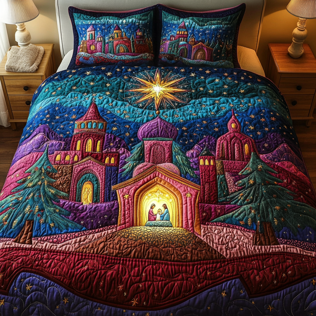 Peaceful Serenity Quilted Bedding Set Secret Santa Gift Ideas