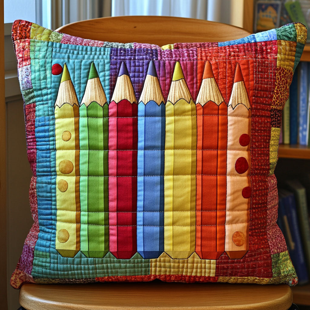 Pencil Magic Quilted Pillow Case Decorative Throw Pillow Covers Back To School Gifts For Students