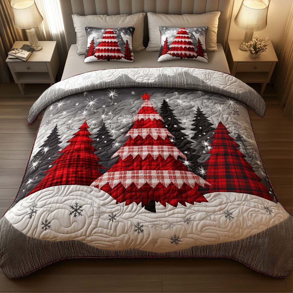 Plaid Bliss Quilted Bedding Set Christmas Gift Ideas For Relatives