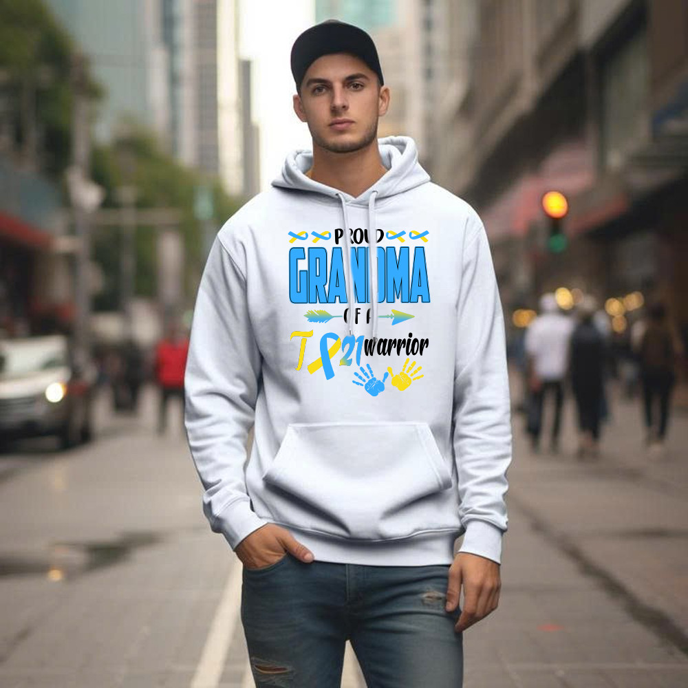 Proud Grandma Of A 21 Warrior Shirt Down Syndrome Awareness Matching Family Hoodie Gift Basgiathsweatshirts - Image 4