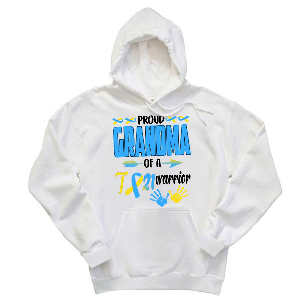 Proud Grandma Of A 21 Warrior Shirt Down Syndrome Awareness Matching Family Hoodie Gift Basgiathsweatshirts