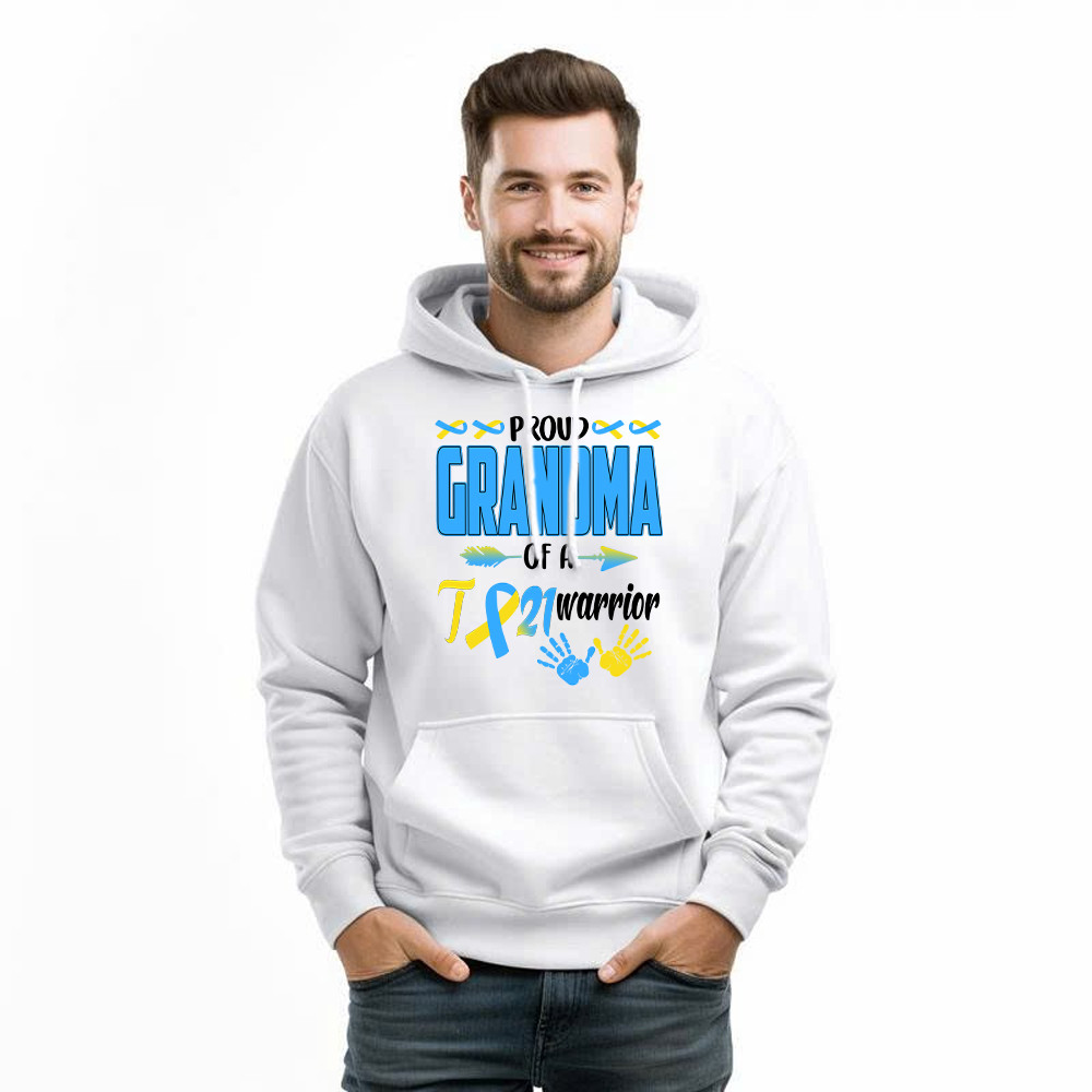 Proud Grandma Of A 21 Warrior Shirt Down Syndrome Awareness Matching Family Hoodie Gift Basgiathsweatshirts - Image 3