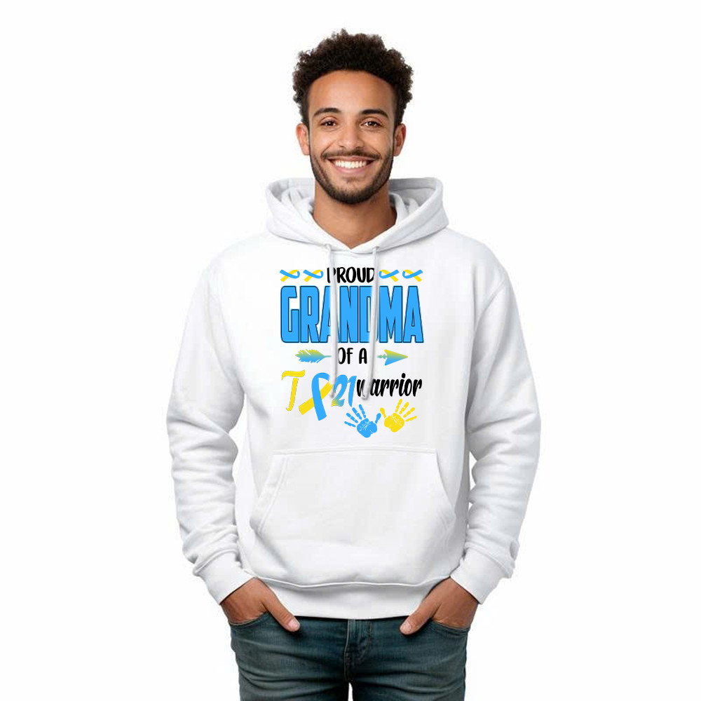 Proud Grandma Of A 21 Warrior Shirt Down Syndrome Awareness Matching Family Hoodie Gift Basgiathsweatshirts - Image 2