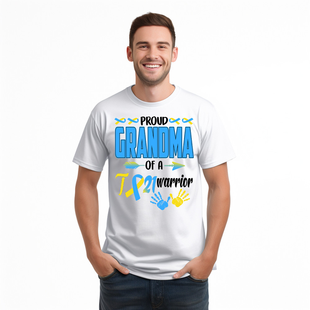 Proud Grandma Of A 21 Warrior Shirt Down Syndrome Awareness Matching Family T-Shirt Gift Basgiathsweatshirts - Image 4