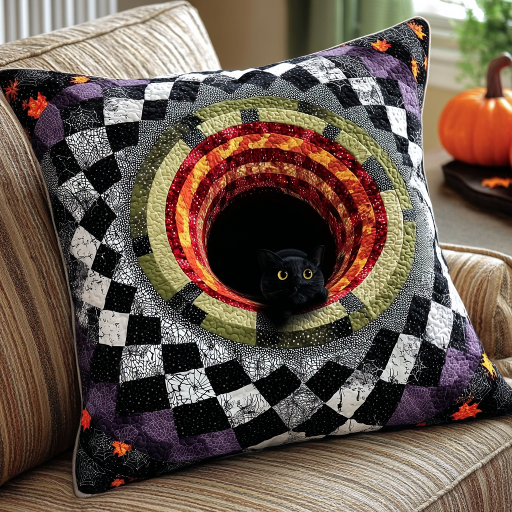 Pumpkin Shadow Quilted Pillow Case Decorative Pillow Cases Halloween Birthday Gifts