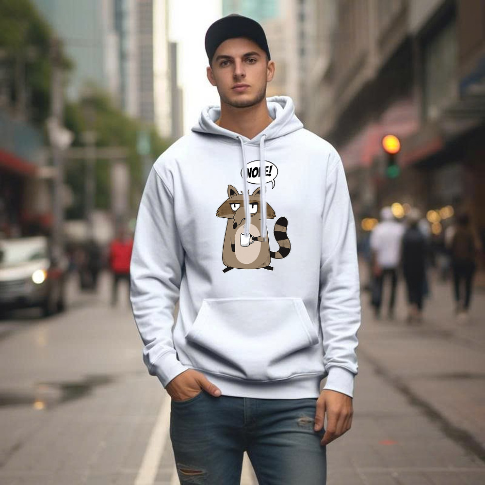 Racoon Morning Coffee Nope Hoodie Hilarious Funny Racoon Shirt Graphic Tee Basgiathsweatshirts - Image 3