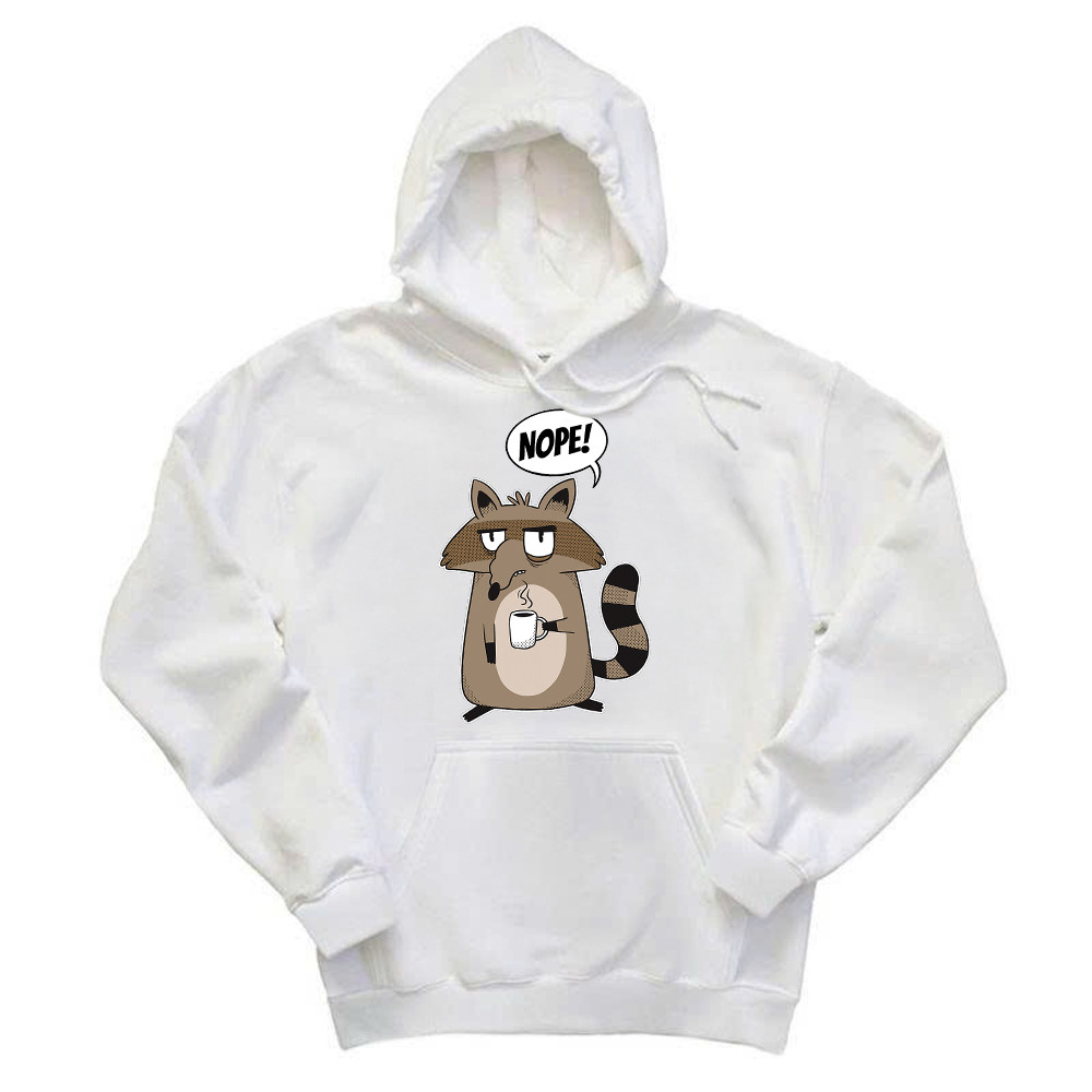 Racoon Morning Coffee Nope Hoodie Hilarious Funny Racoon Shirt Graphic Tee Basgiathsweatshirts