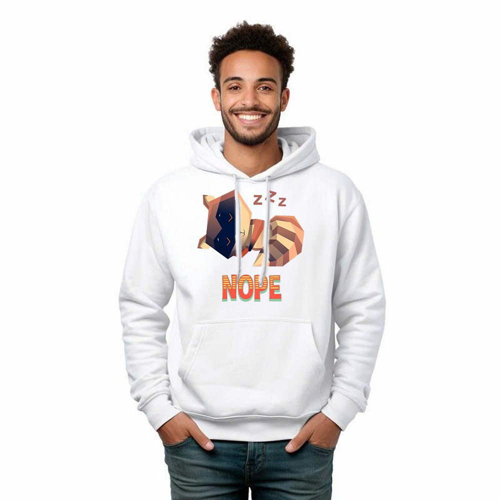 Racoon Sleeping Nope Hoodie Funny Raccoon Shirt Related Themed Gifts Basgiathsweatshirts - Image 2