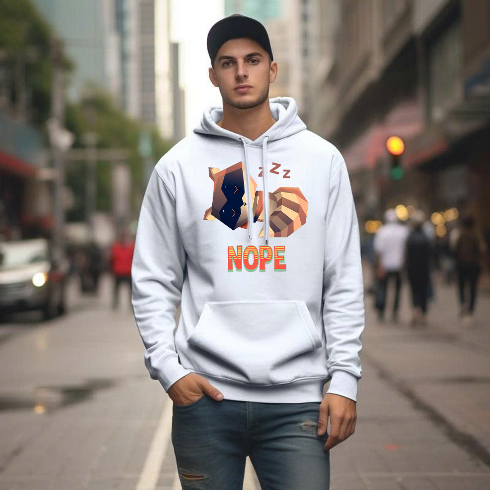 Racoon Sleeping Nope Hoodie Funny Raccoon Shirt Related Themed Gifts Basgiathsweatshirts - Image 4