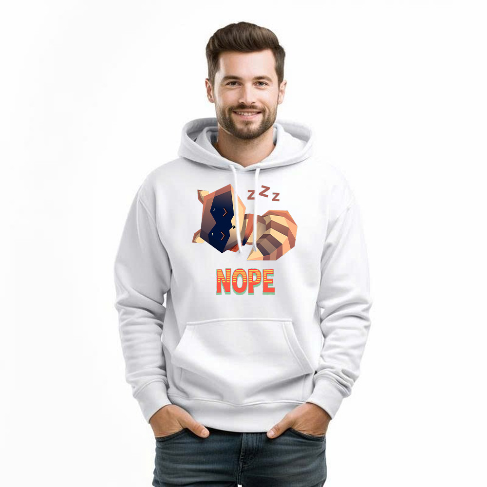 Racoon Sleeping Nope Hoodie Funny Raccoon Shirt Related Themed Gifts Basgiathsweatshirts - Image 3