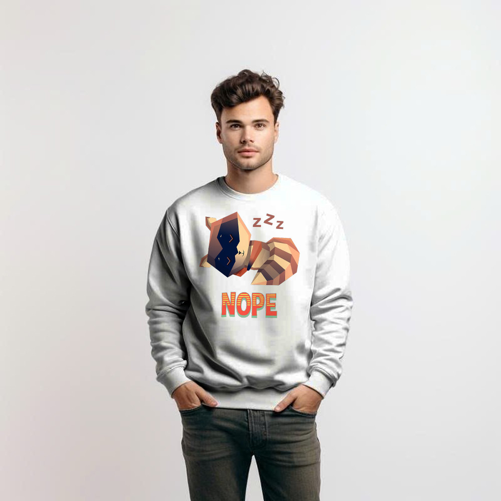Racoon Sleeping Nope Sweatshirt Funny Raccoon Shirt Related Themed Gifts Basgiathsweatshirts - Image 2
