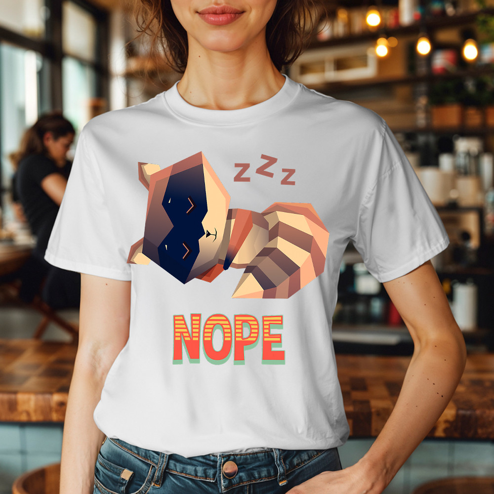 Racoon Sleeping Nope T Shirt Funny Raccoon Shirt Related Themed Gifts Basgiathsweatshirts - Image 4