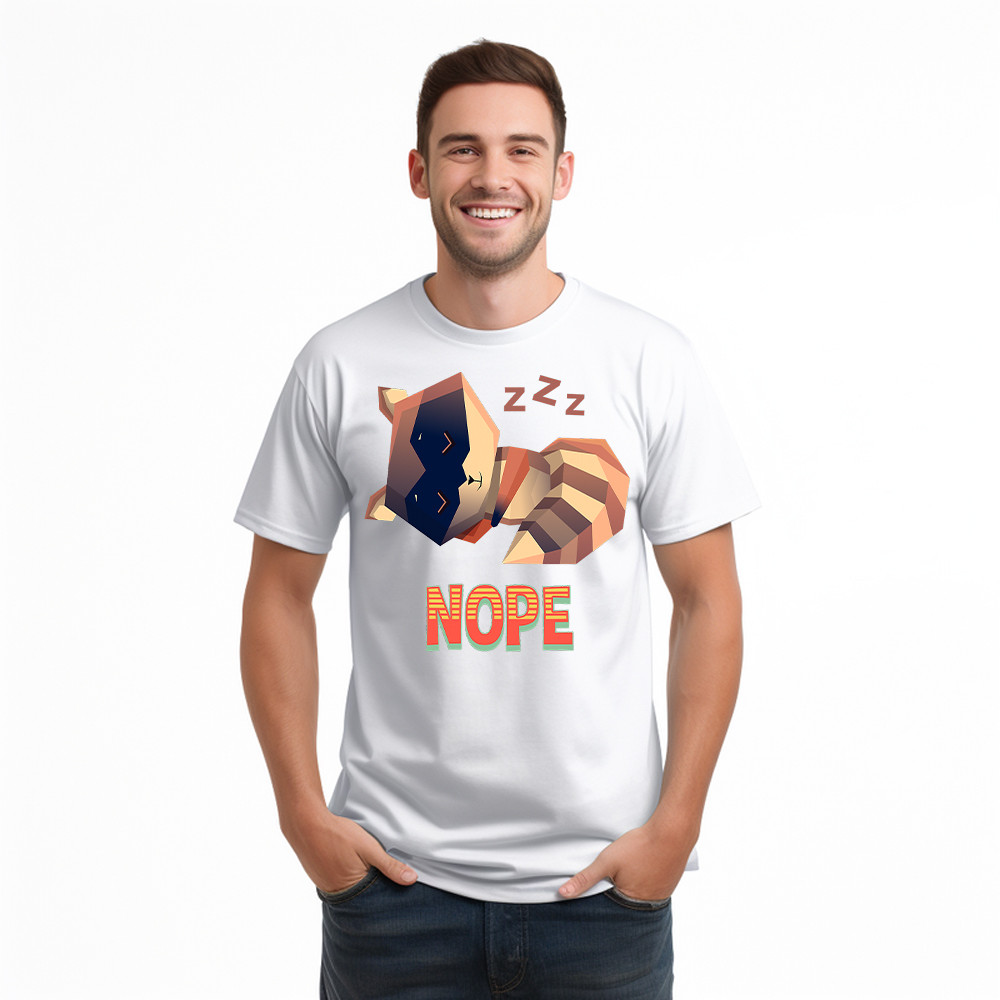 Racoon Sleeping Nope T Shirt Funny Raccoon Shirt Related Themed Gifts Basgiathsweatshirts - Image 2