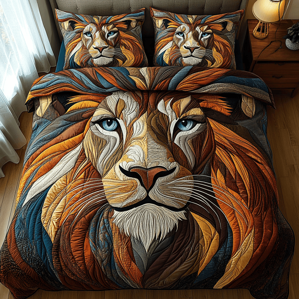 Regal Horizon Quilted Bedding Set Lion Themed Gifts