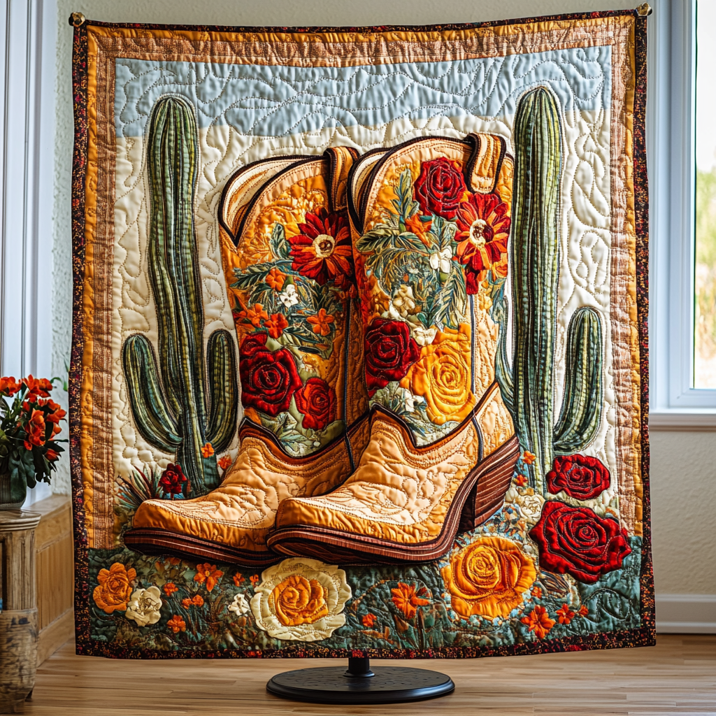 Rustic Rodeo Quilted Blanket Winter Decor Blanket Cowboy Gifts For Him