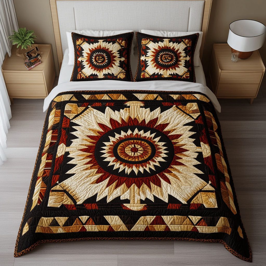 Sacred Circle Quilted Bedding Set Christmas Gifts For Men