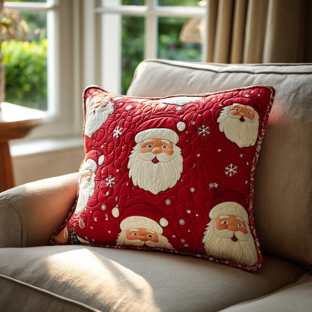 Santa Glow Quilted Pillow Case Holiday Pillow Cases Christmas Presents