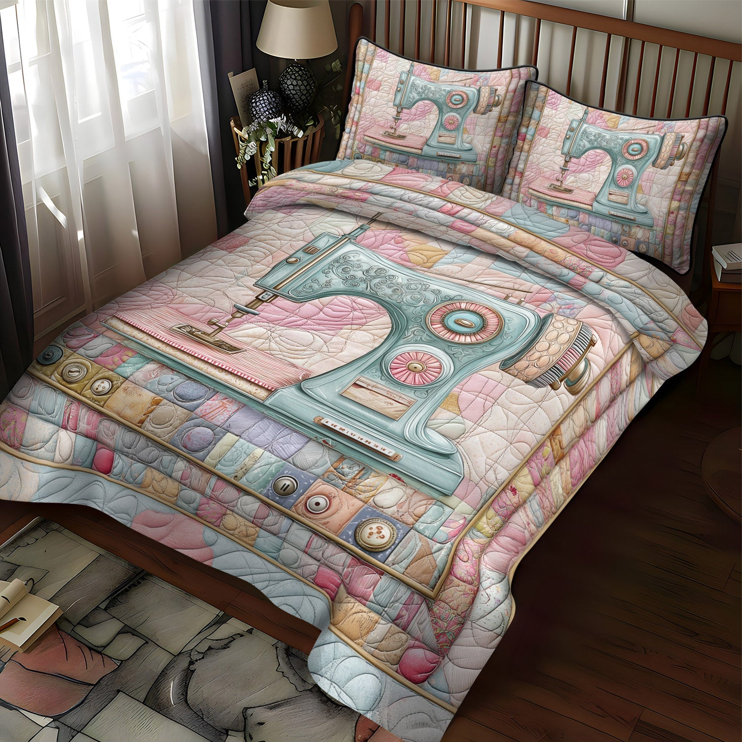Sew Sweet Quilted Bedding Set Gifts For Sewing Lovers