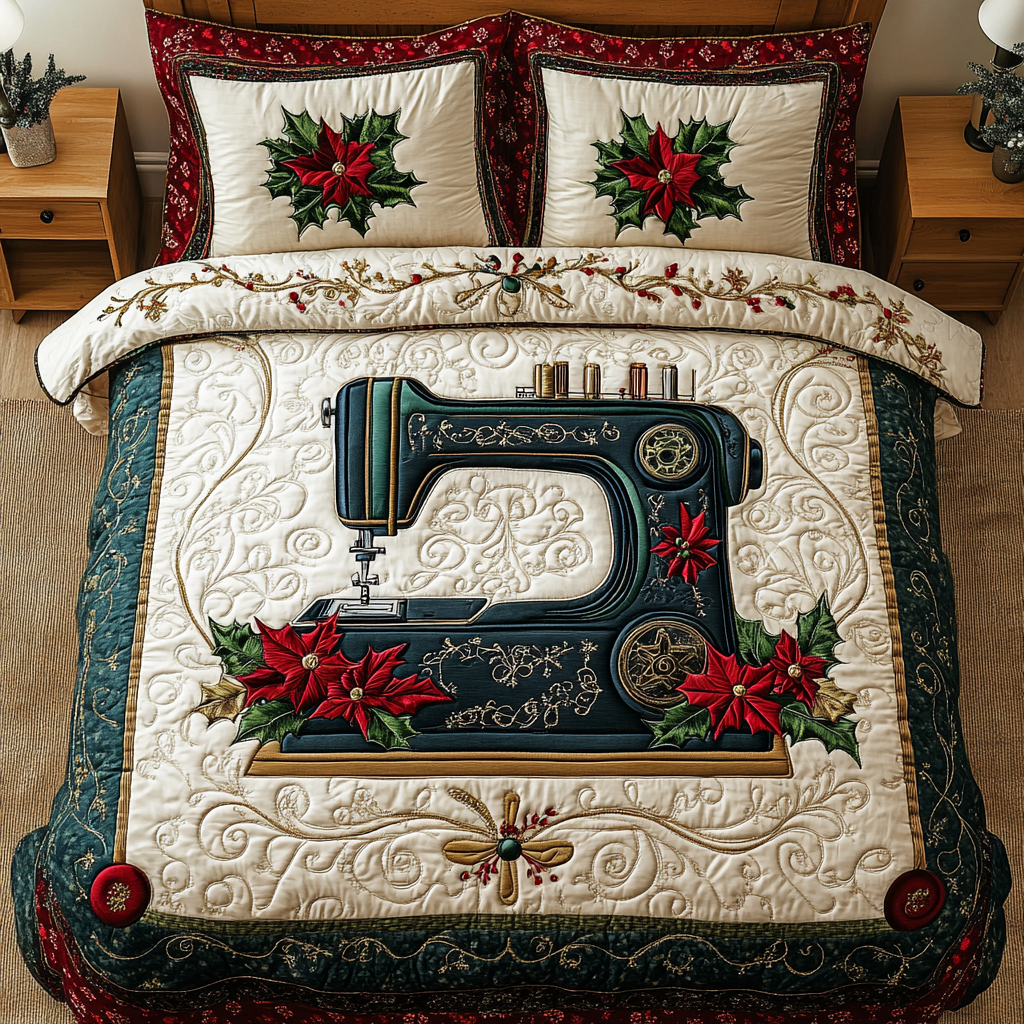 Sewing Bliss Quilted Bedding Set Gifts For Sewing Lovers