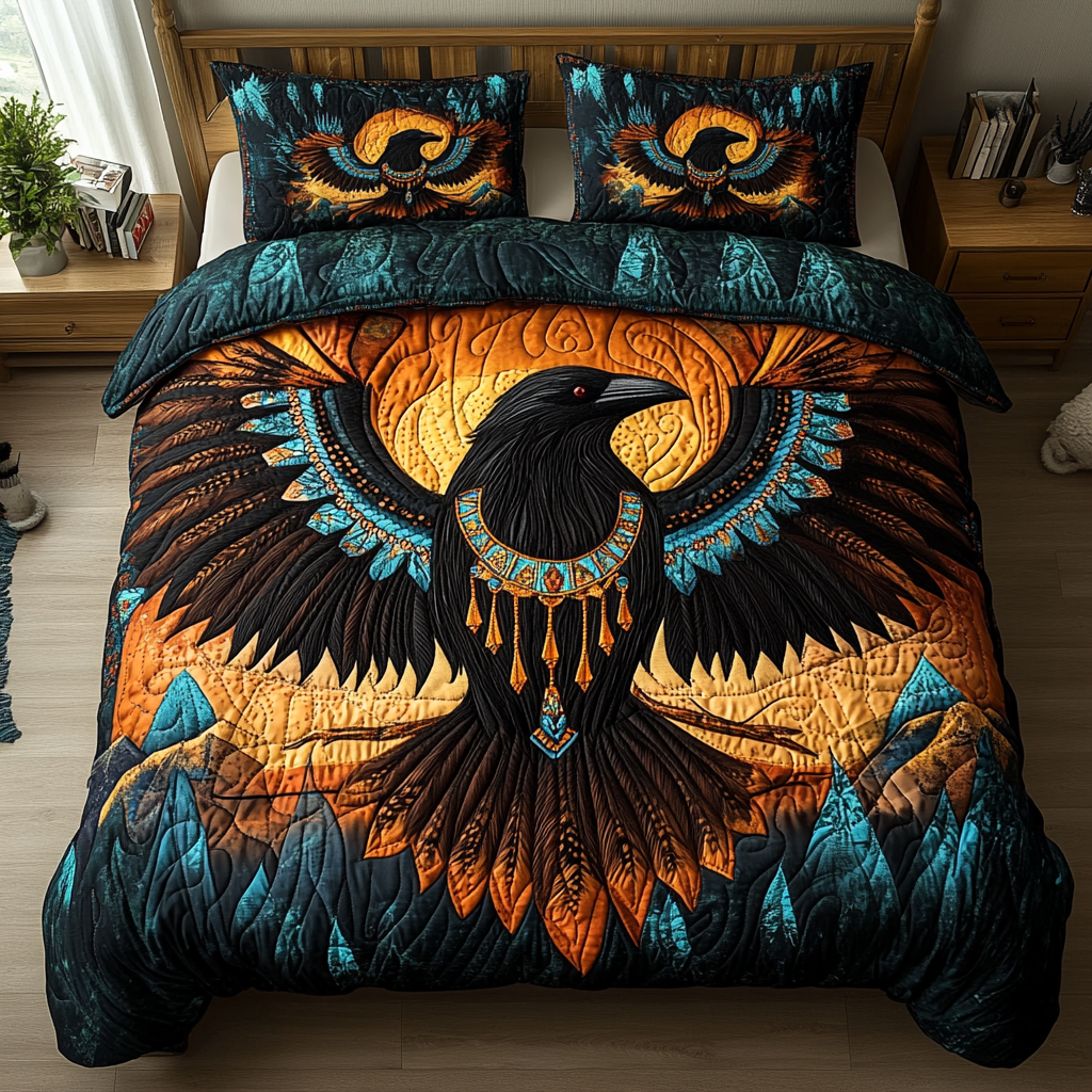 Shadow Whisper Quilted Bedding Set Christmas Gifts For Men