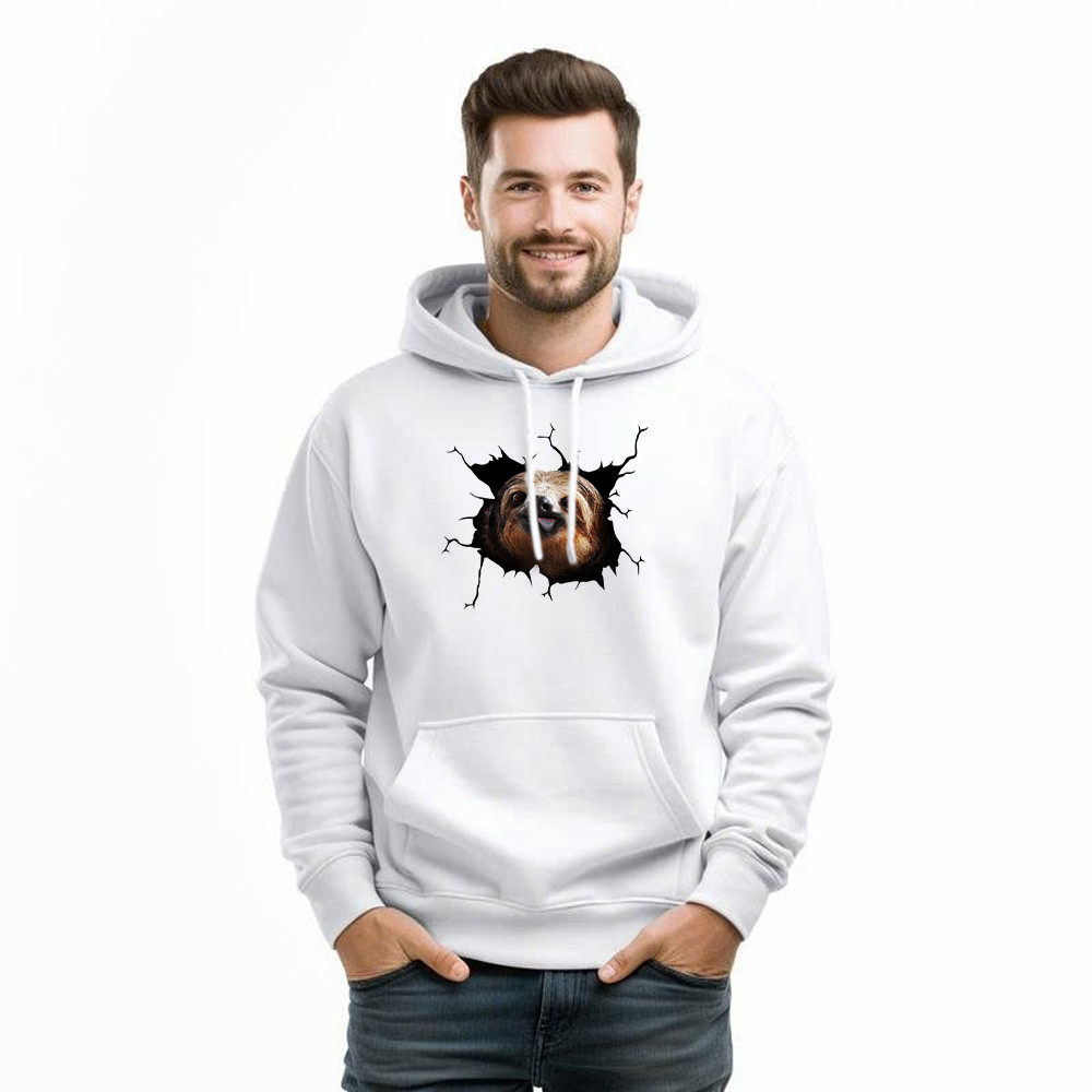 Sloth Came Out Shirt Sloth Hoodie Cute Graphic Unisex Gift For Brothers Idea Basgiathsweatshirts - Image 3