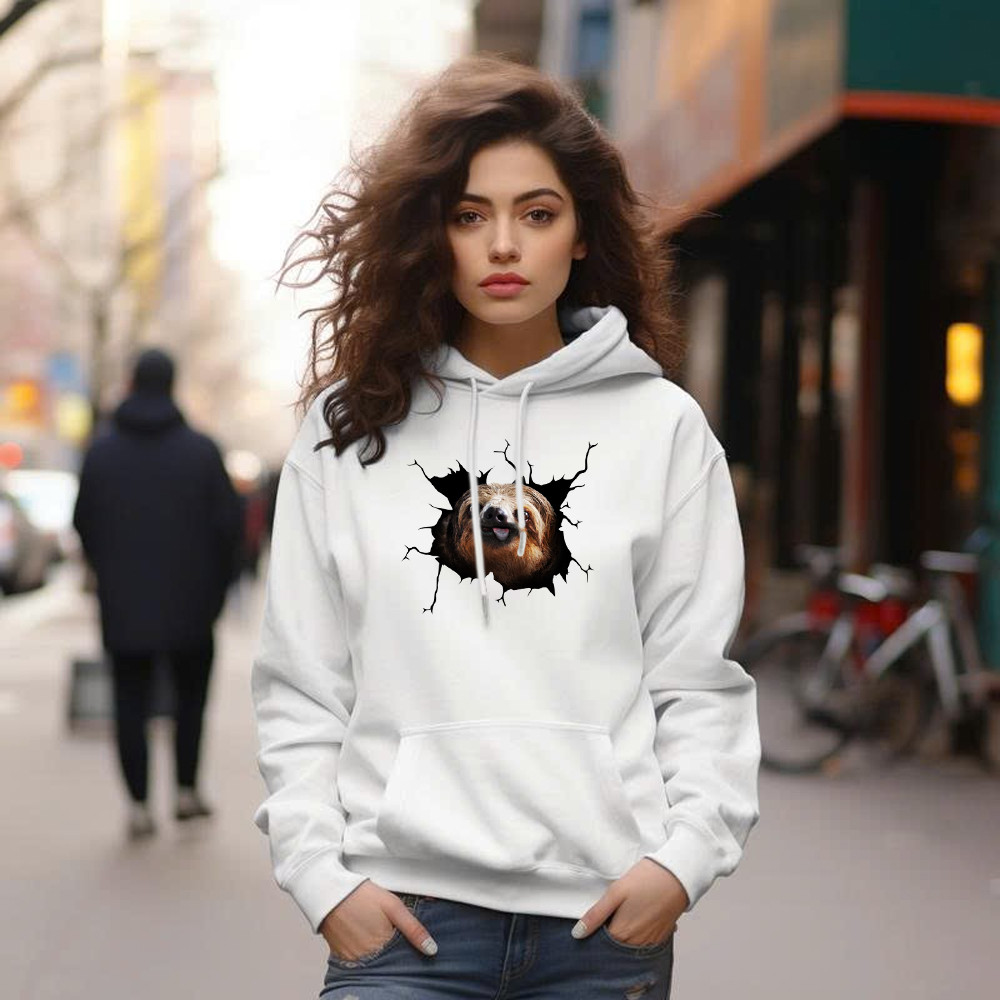 Sloth Came Out Shirt Sloth Hoodie Cute Graphic Unisex Gift For Brothers Idea Basgiathsweatshirts - Image 4