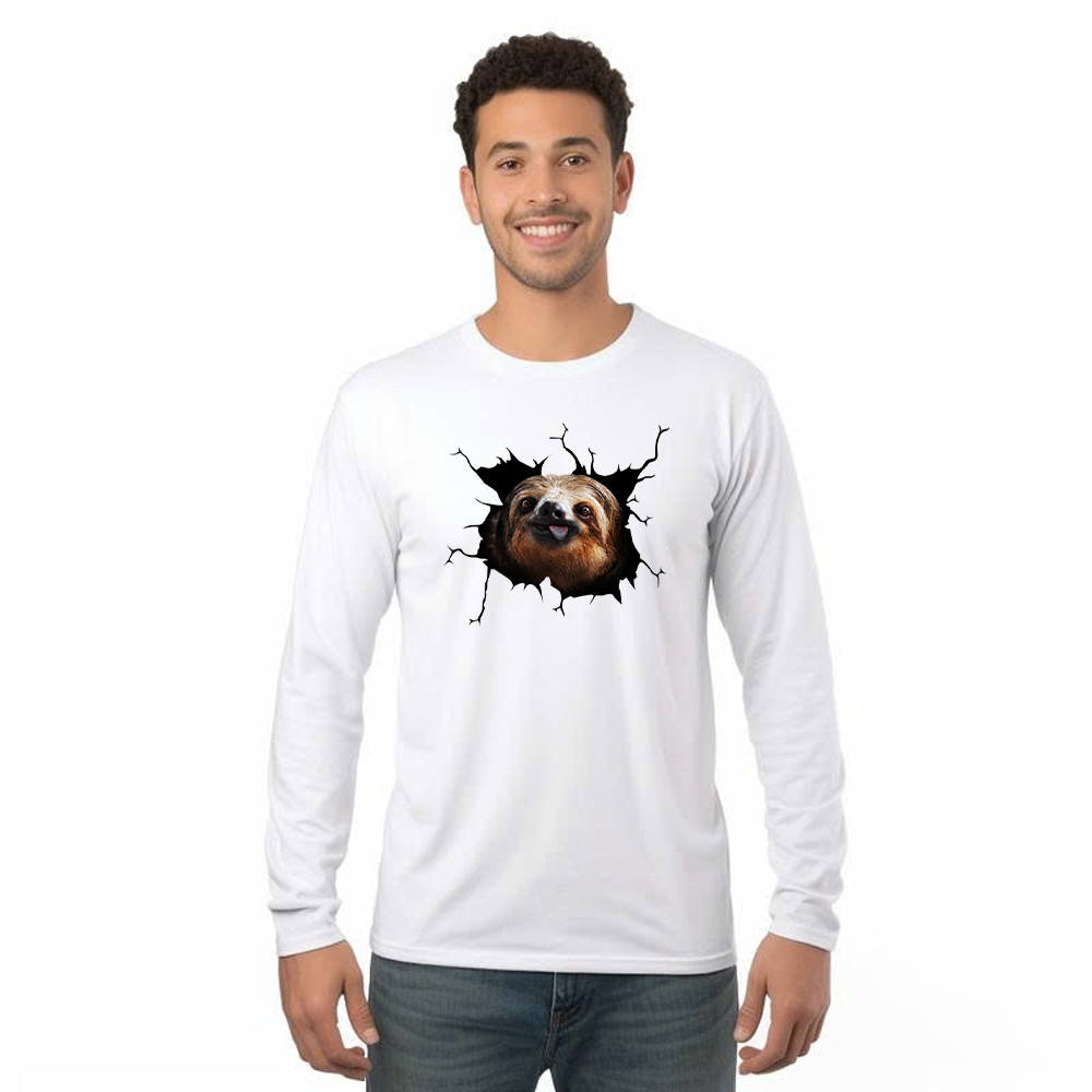 Sloth Came Out Shirt Sloth Long Sleeve Shirt Cute Graphic Unisex Gift For Brothers Idea Basgiathsweatshirts