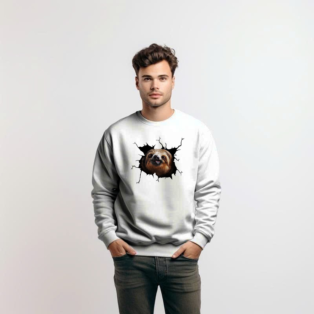 Sloth Came Out Shirt Sloth Sweatshirt Cute Graphic Unisex Gift For Brothers Idea Basgiathsweatshirts - Image 2