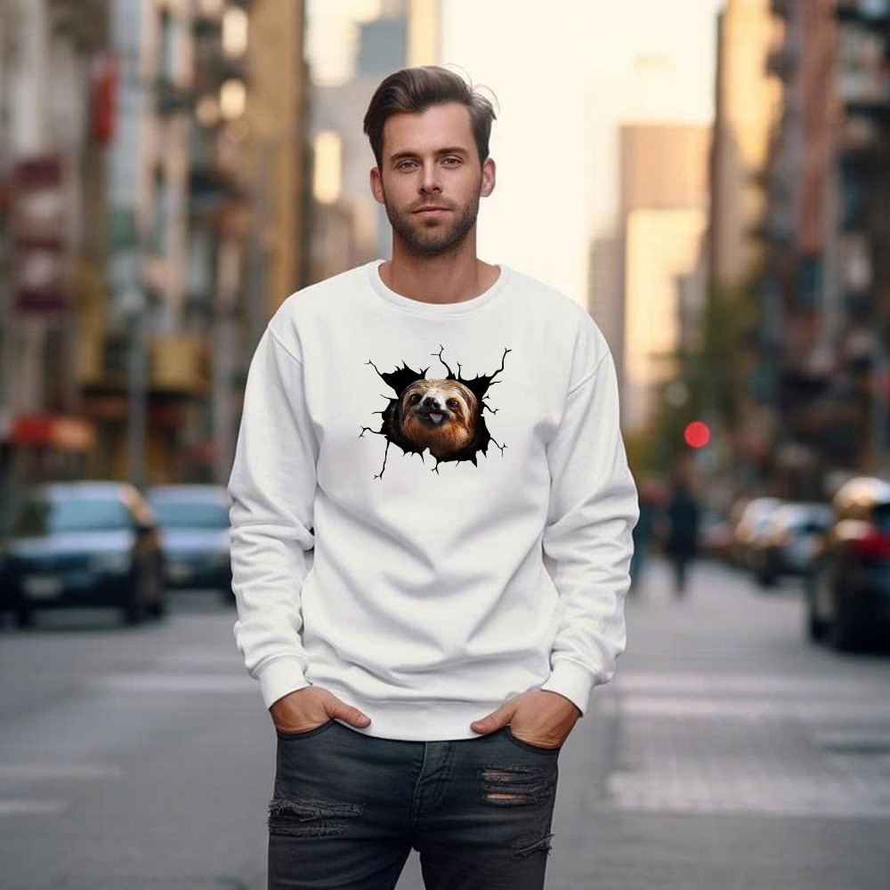 Sloth Came Out Shirt Sloth Sweatshirt Cute Graphic Unisex Gift For Brothers Idea Basgiathsweatshirts - Image 3