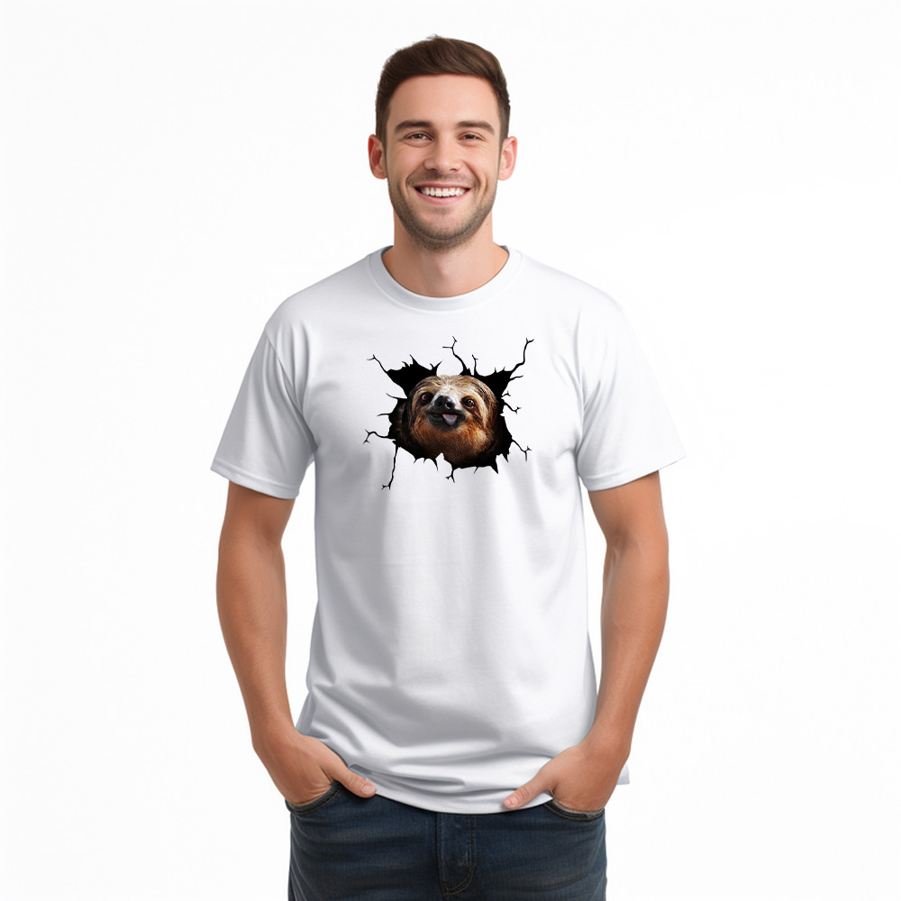 Sloth Came Out Shirt Sloth Tee Shirt Cute Graphic Unisex Gift For Brothers Idea Basgiathsweatshirts - Image 3