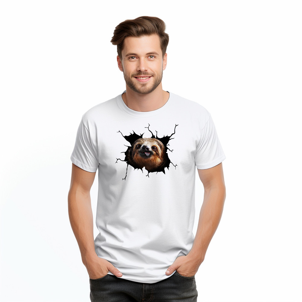 Sloth Came Out Shirt Sloth Tee Shirt Cute Graphic Unisex Gift For Brothers Idea Basgiathsweatshirts - Image 2