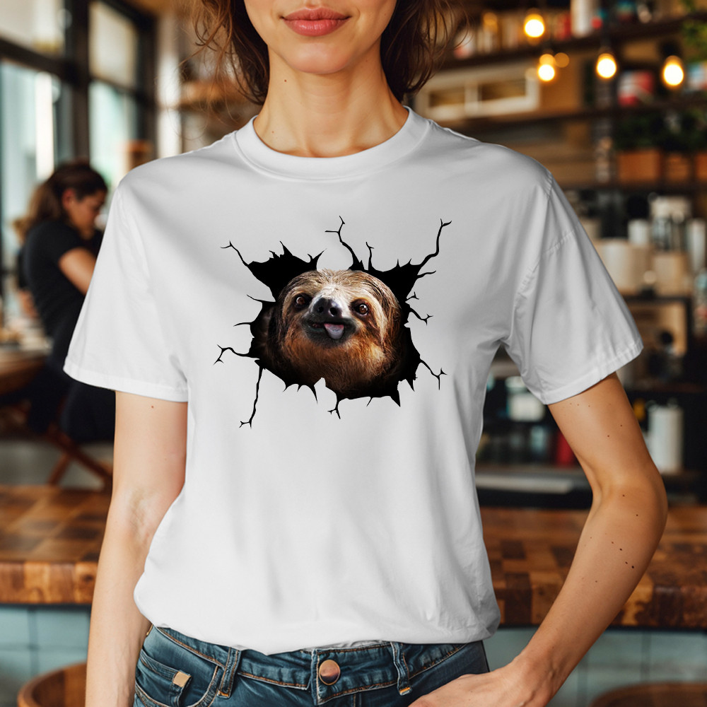 Sloth Came Out Shirt Sloth Tee Shirt Cute Graphic Unisex Gift For Brothers Idea Basgiathsweatshirts - Image 5