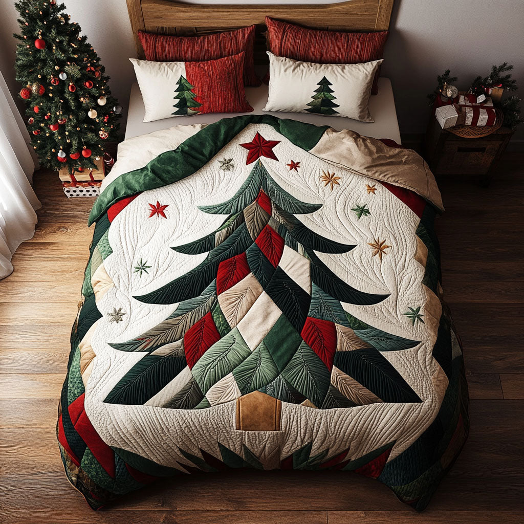 Snowfall Spruce Quilted Bedding Set Secret Santa Online
