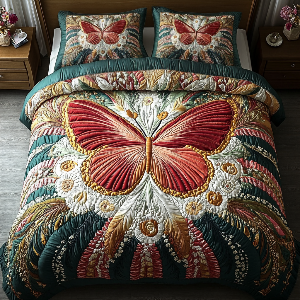 Soft Serenity Quilted Bedding Set Christmas Bed Sheets Cute Butterfly Lover Ideas For Gifts