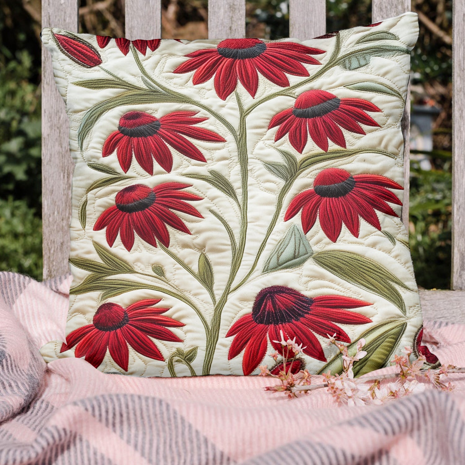 Soft Sprout Quilted Pillow Case Holiday Pillow Cases Gifts For The Flower Lover
