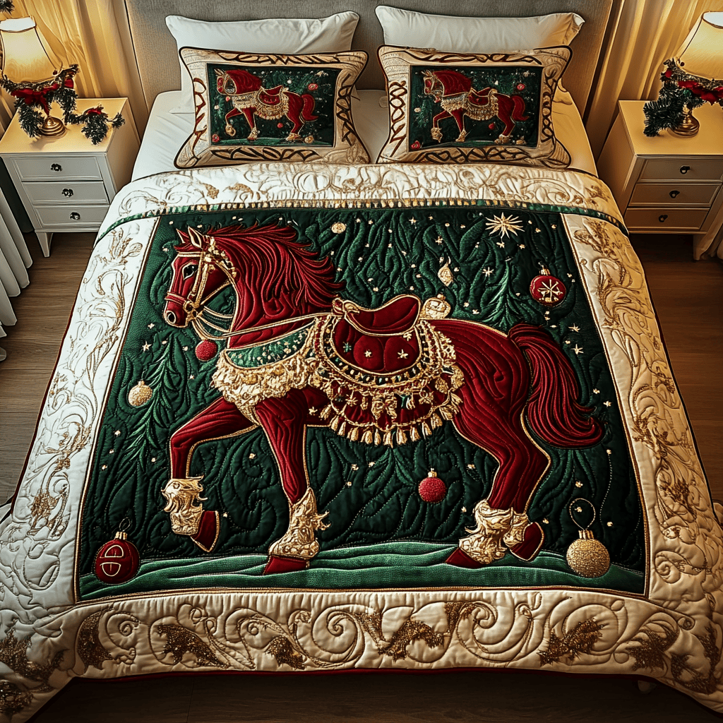 Stable Magic Quilted Bedding Set Gifts For Horse Lovers
