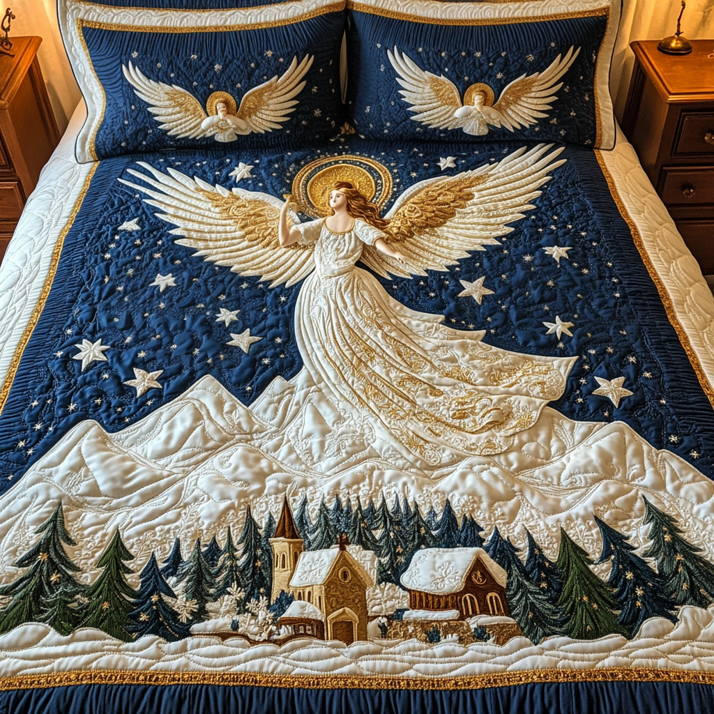 Starlight Angel Quilted Bedding Set Secret Santa Gift Ideas