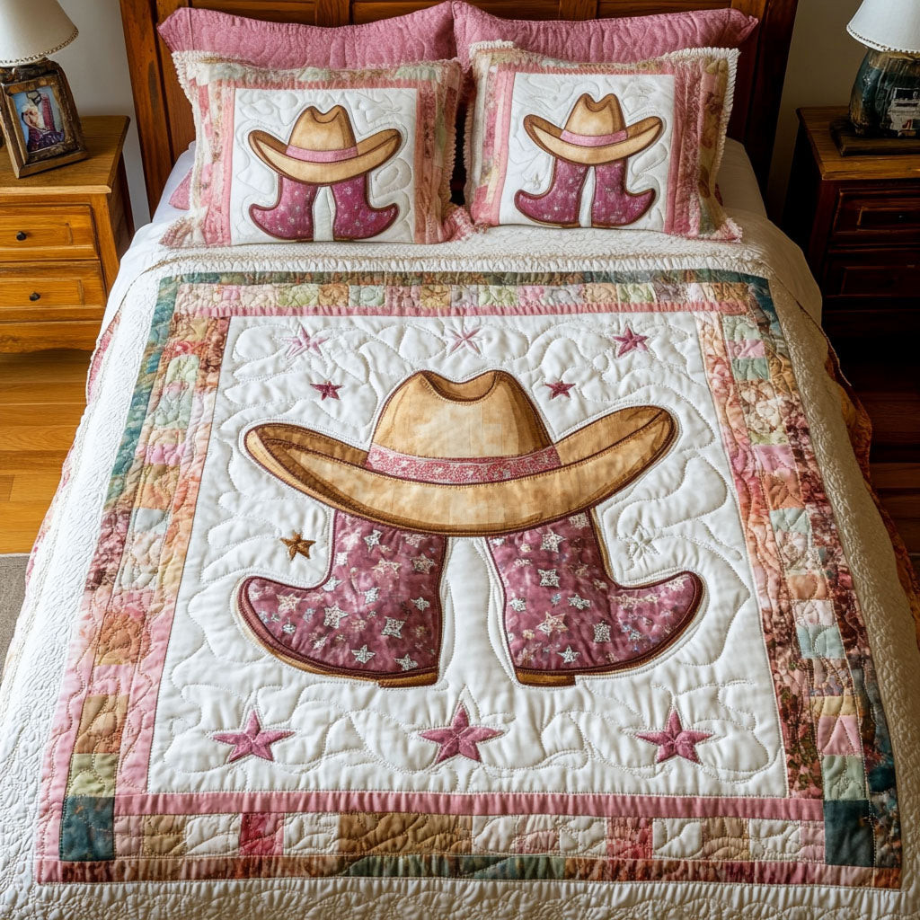 Starry Range Quilted Bedding Set Unique Gifts For Cow Lovers