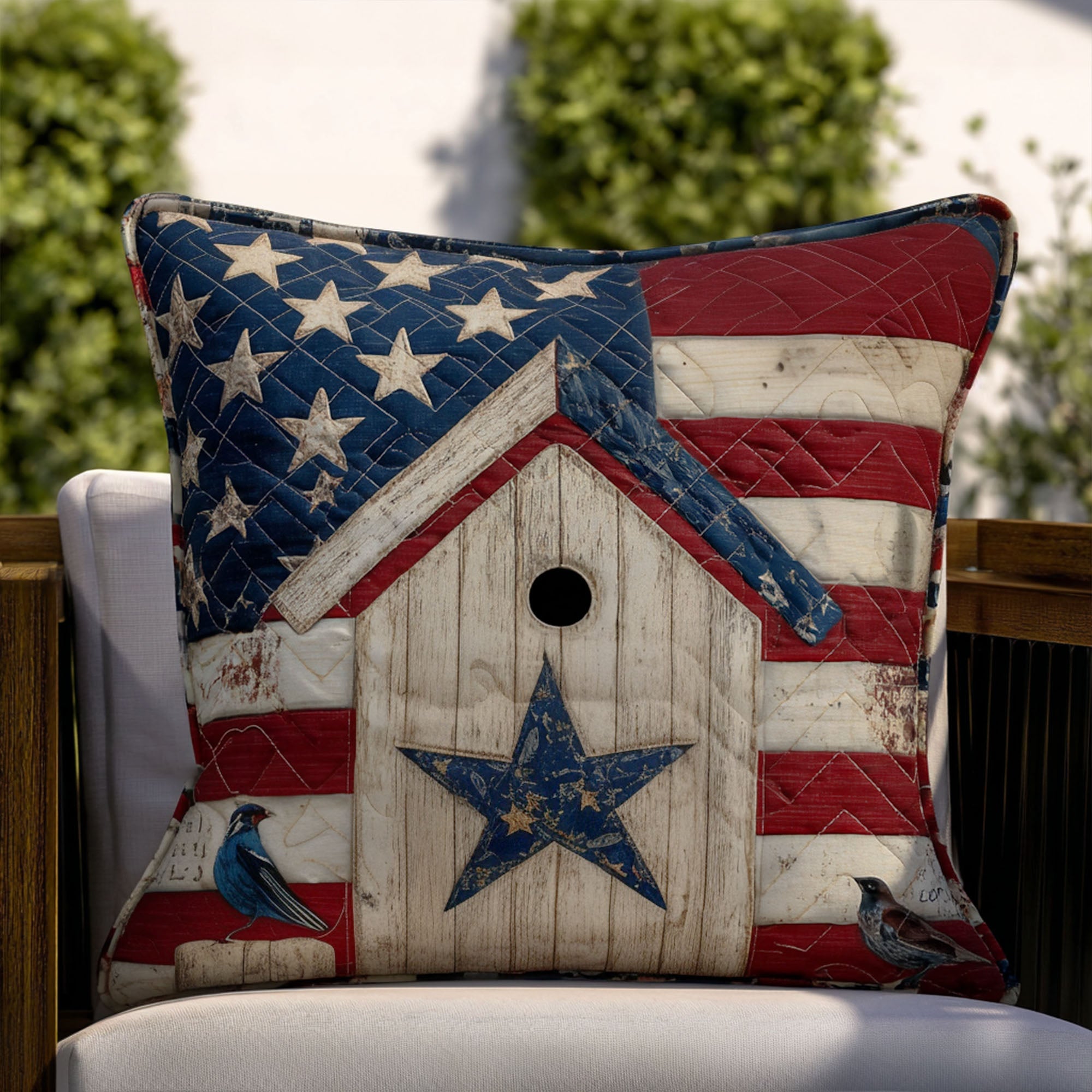 Stars of Valor Quilted Pillow Case Throw Pillow Cases Unique Gifts Family