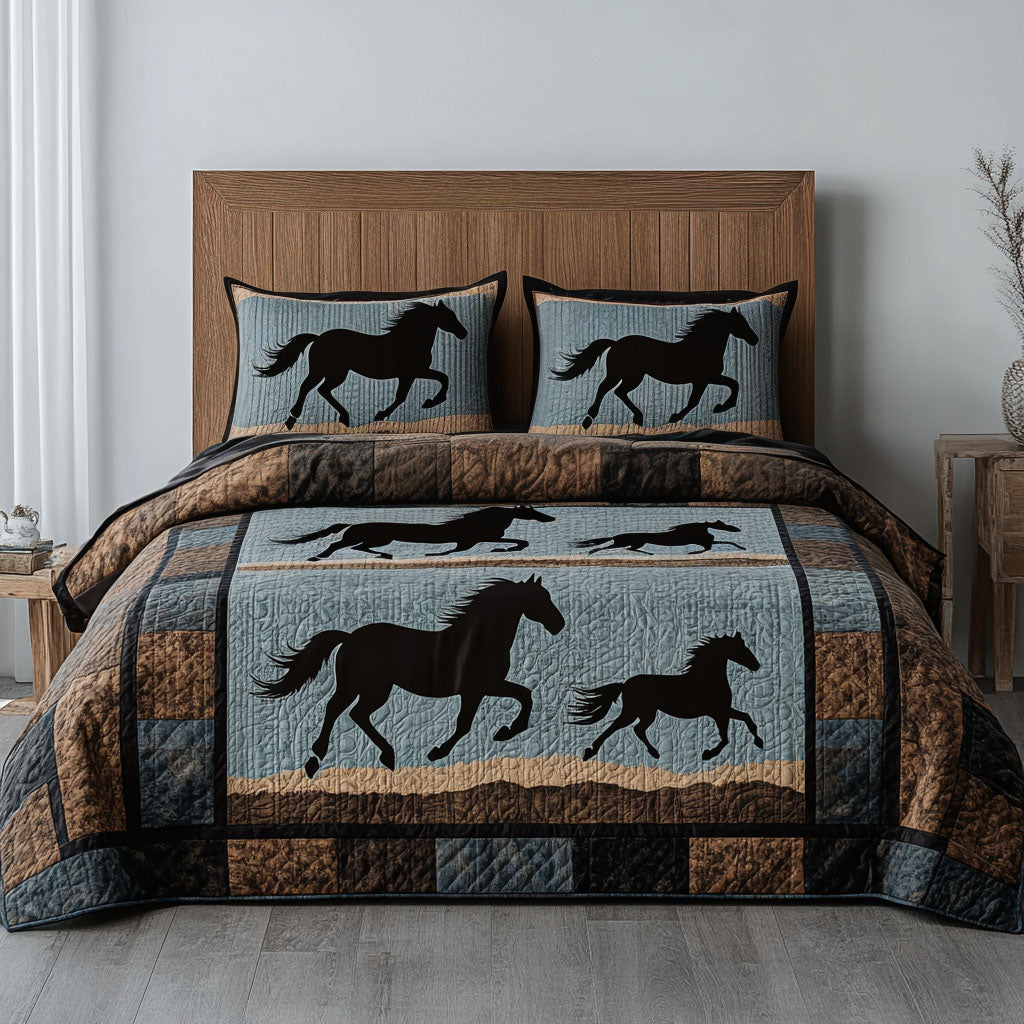 Sunset Range Quilted Bedding Set Presents For Cow Lovers