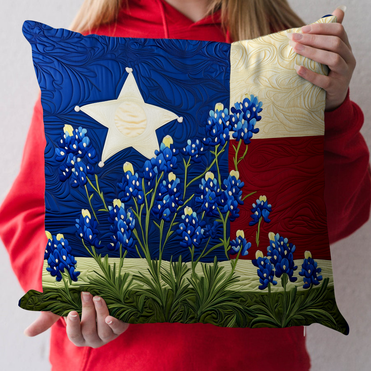 Texas Pride Quilted Pillow Case Best Throw Pillow Covers Texas Gifts For Him